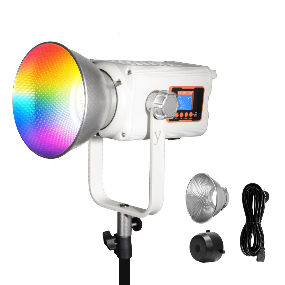 300w RGBW Cob Led Video Light AC DC Powered